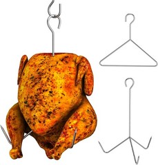 Turkey Rack and Lifting Hook Kit. for Use with Vertical Deep Fryer , Chrome