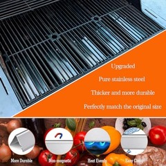 Upgraded Universal Adjustable Grill Parts, Heat Plate Stainless Steel 5 P