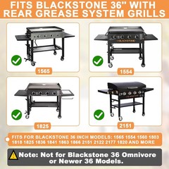 Upgraded Griddle Replacement for 36″ Blackstone Griddle Parts w/Rear Grease