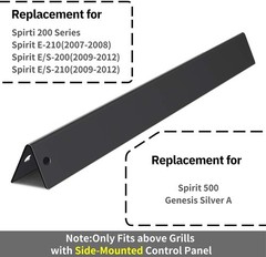 5-Pack 7534 21.5-Inch Heavier Flavorizer Bar Polished Porcelain Steel Flavor Bar