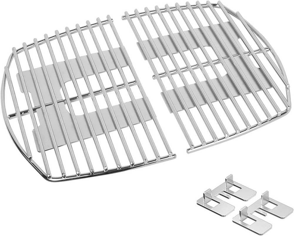 Stainless Steel Grill Cooking Grates for Weber Q1000 Series, Q1200, Q1400 Gas Gr