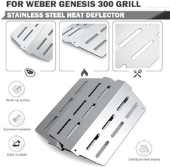 Genesis E-330 Grill Replacement Parts 4 Burners for Weber Genesis S-330 E-310 EP