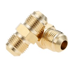 2Pc Brass 3/8″ Male Flare x 3/8″ Male Flare Coupling Fitting Propane BBQ Adapter