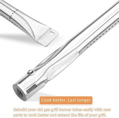 Grill Burner Tube, 4 PC Universal Stainless Steel Pipe Tube BBQ Gas Repair Pa…