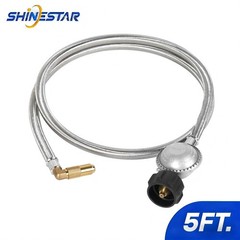 5FT Braided Propane Regulator Hose & 90° Elbow Adapter for Blackstone 17″ / 22″