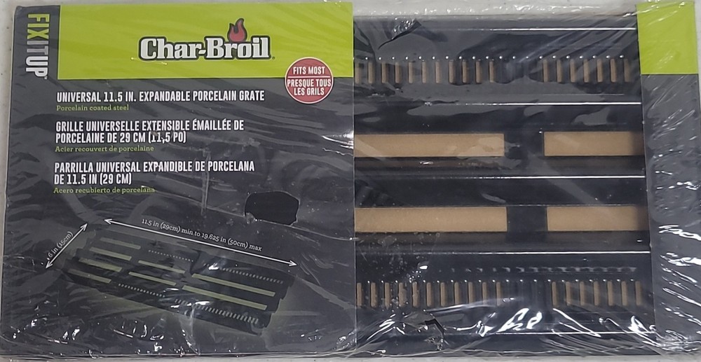 Char-Broil FIXITUP Universal Expandable Porcelain Grate 11.5 inch Fits Most