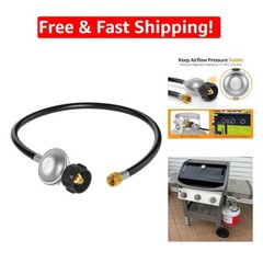 2ft Gas Grill Regulator & Hose – Compatible with Weber, Nexgrill, Charbroil