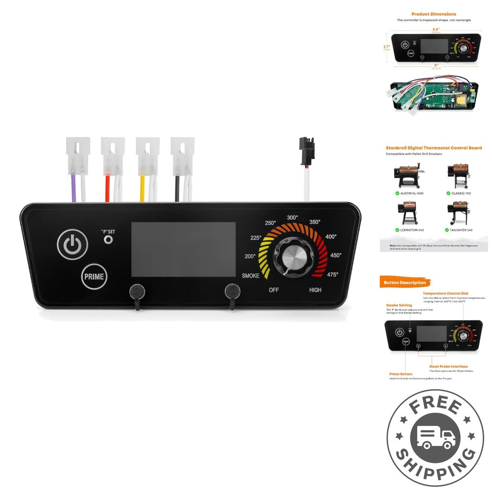 Pit Boss Replacement Control Board – Enhanced Accuracy with LCD Display & Timer