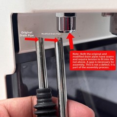 Extended Drip Tray for Gaggia Classic Pro with Optional Springs and Nozzle Set