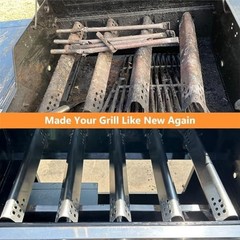 Gas Grill Burner Replacement Kit 6 Burners Stainless Steel Heat Plates Igniters