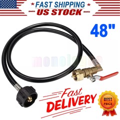 Propane Refill Adapter Hose 48″ with On/Off Control Valve,350Psi High Pressure