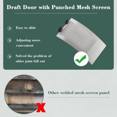 Green Egg Replacement Parts Stainless Draft Door Fits for Medium & Large Big .