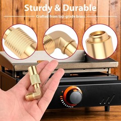 3/8 Propane Elbow Adapter for Blackstone Low Pressure Male Flare RV Propane Elb