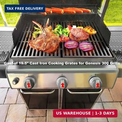 GasSaf 19.5 inch Grill Grates Replacement for Weber 7524, 7528, Genesis 300 E310
