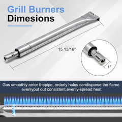 Grill Replacement Parts Kit Heat Plates Burners Cooking Grates Set