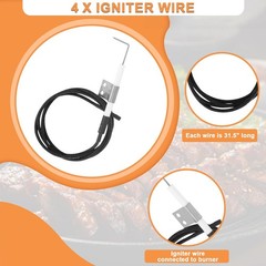 Grill Igniter Kit for Nexgrill 720-0830H 720-0830D 4 Outlet Push Button