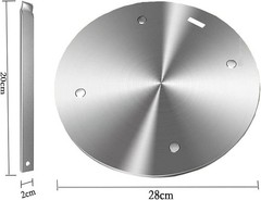 11inch Heat Diffuser Plate, Grourarty Stainless Steel Cooking Induction Adapter