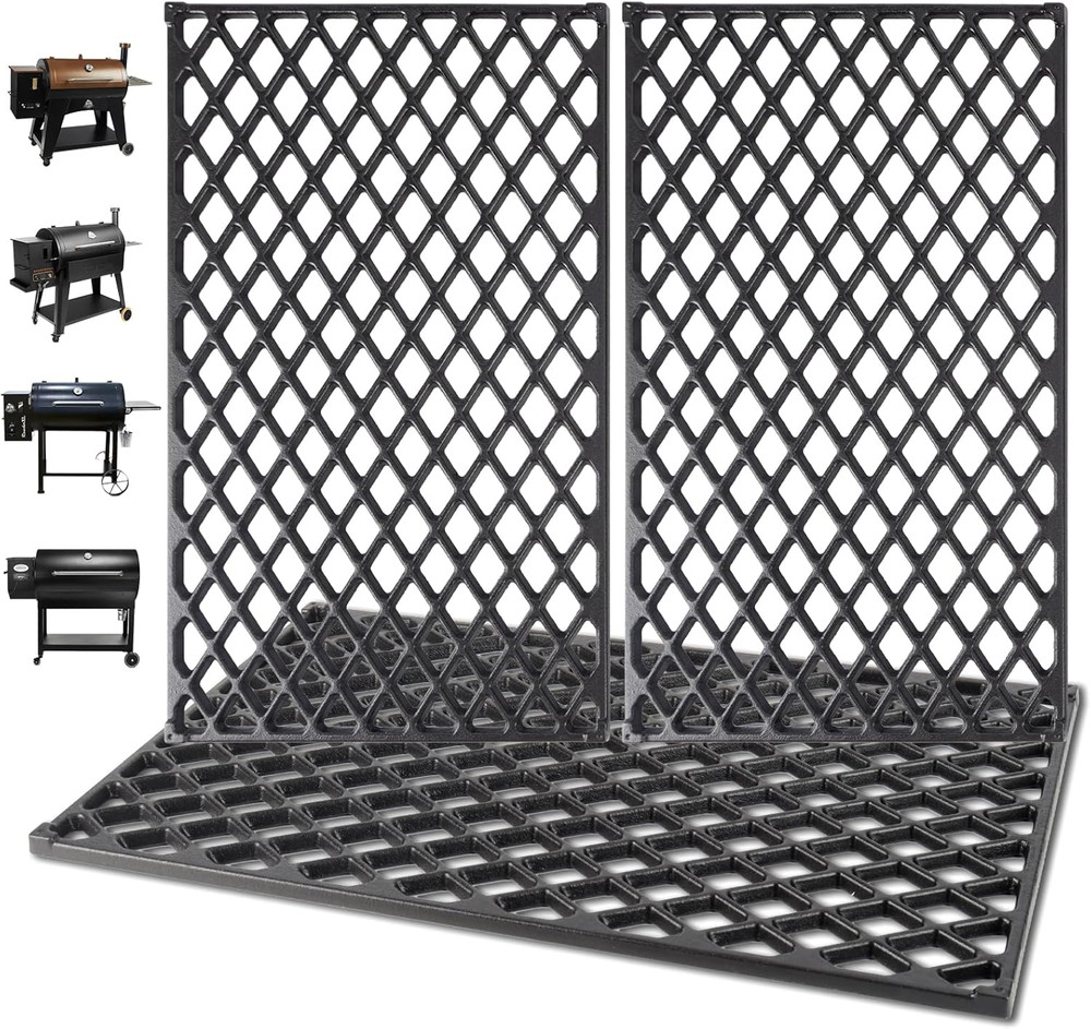 Cast Iron Grill Grates for Pit Boss Pro 1000 Series, Sear Grates Replacement for