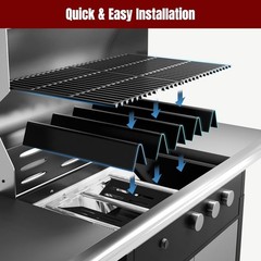 NEW Grill Parts for Weber Genesis 300, 7 Flavorizer Bars & Heat Shield US