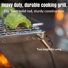 Folding Campfire Grill Cooking Grid Grate 304 Stainless Steel MS-1015-SW