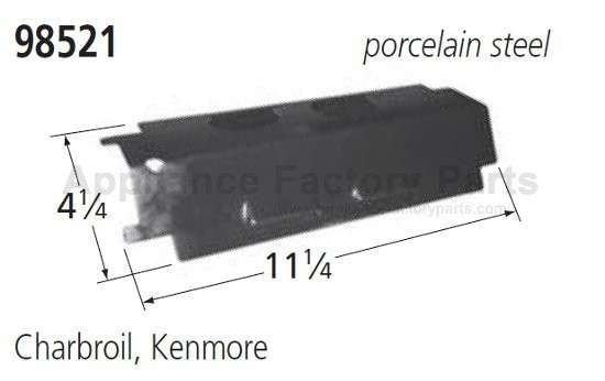 Music City Metals 98521 HEAT PLATE, PORC STL, 11.25 X 4.25