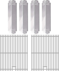 Hiorucet Grill Heat Plates & Grates for Home Depot Nexgrill 4 Burner 720-0830H,