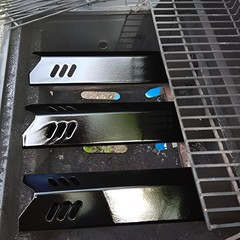 3 PCS 143/16 Inch Porcelain Steel Heat Plate Fits Master Cook Backyard Grill