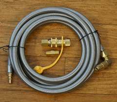 12FT Braided Propane Gas Regulator W/& 90 Elbow Adapter for LP Grill