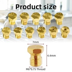Propane LPG Brass Burner Nozzle Conversion Kit (36Pcs) – M6x0.75 mm Gas5744