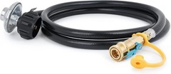 6 Feet Propane Regulator Hose – 1/4″ Female Quick Connect x Acme Nut for Olym…