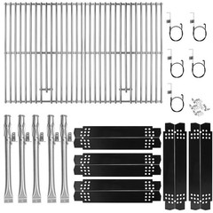 Grill Replacement Parts 2 Cooking Grates 5 Heat Plates 5 Burners for Nexgrill