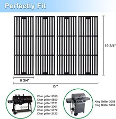 Grill Grates for Char Griller 5050, 5650, 2121, 3001, 5072, 2123, 2828, 3072,…