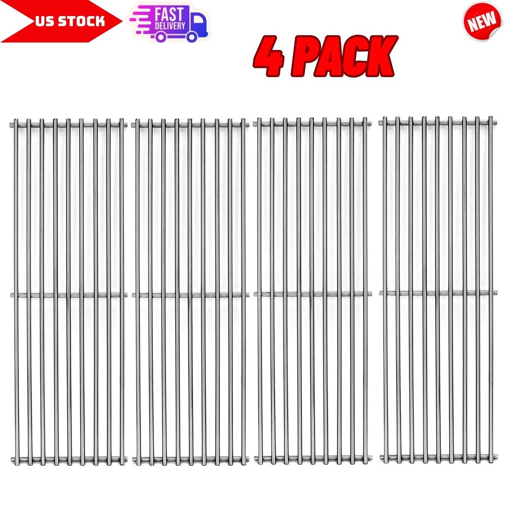 4pk 19-3/4″ Stainless Steel Cooking Grid Grates for Chargriller 2121, 2123, 2222