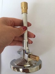 Lab Bunsen Burner with Air Gas Adjustment Flame Stabilizer for Natural Gas