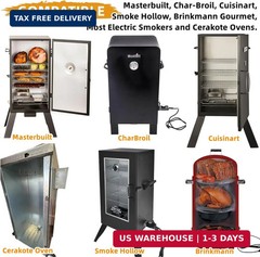 Upgrade 1650W Electric Smoker Heating Element Replacement Kit with Adjustable Th