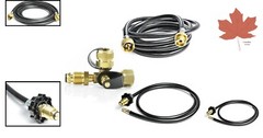 Premium High-Quality Propane Brass Tee Kit – 5ft and 12ft Hoses – Easy Install