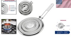 Removable Handle Stainless Steel Heat Diffuser – Ideal for Simmering & Cooking