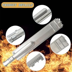 Cast Stainless Steel BBQ Grill Burners Replacement for Bull Cal Flame Jenn AIR