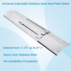 5-Pack Universal Grill Heat Plates Extends from 11.75″ up to 21″ Adjustable Stai
