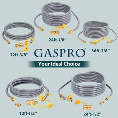 12ft Low Pressure LPG Hose, Quick Connect, Pizza Oven