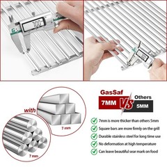 304SS Grill Grates 17.5 for Weber Spirit 300 and GS4 II 300, Cooking Grates 7…