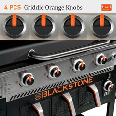 Gas Griddle Grill Orange Knobs Replacement for Blackstone 1666 1517 1554 1825