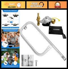 Gas Valve Regulator & 17″ Burner Tube Replacement Kit for Weber Q100/Q120 Grills