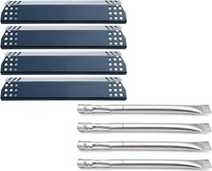 Replacement Gas Grill Kit Stainless Steel Burners & Porcelain Steel Heat Plates