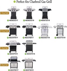 Adjustable Crossover Tube & Burners for Charbroil 5-Burner Gas Grills – 5 Pack