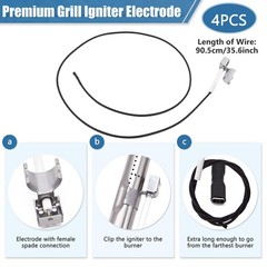 Criditpid Grill Replacement Heat Plate & Burner & Crossover Tube & Igniters