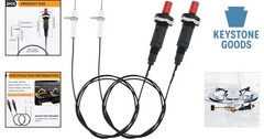 2Pcs Propane Piezo Igniters with Long Wire & Ceramic Electrodes for Gas Equip…