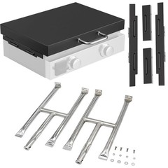 Burner Tube Set and 5011 Hard Cover Top Lid with Wind Guard for Blackstone 22…