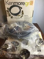 New Kenmore Grill Natural Gas Conversion Kit #10898 w/10’ hose and 5new knobs