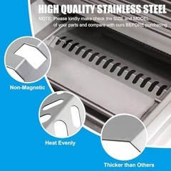 Grill Replacement Kit – Flame Tamer Heat Plate & Burner, Fits Bull 16631